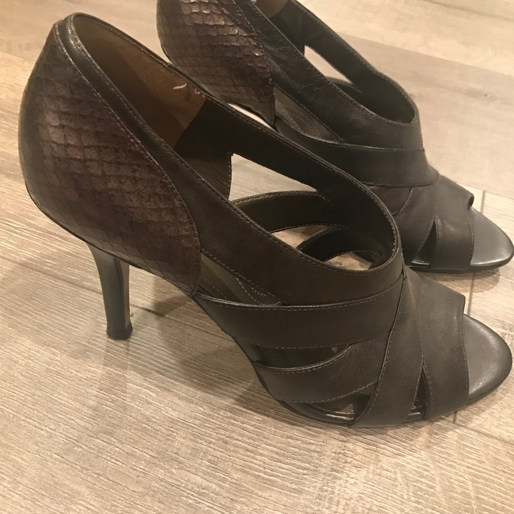 Tahari open toe heels